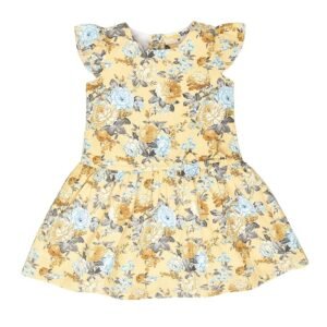 Girls - Floral Printed Dress | Stylish Flared Frock for Casual, Party