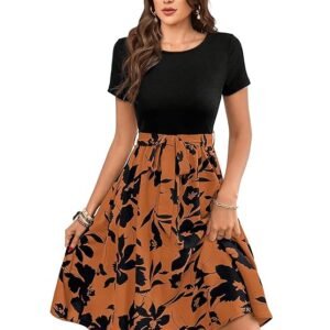 Polycotton Classic Prom Dress (Orange)