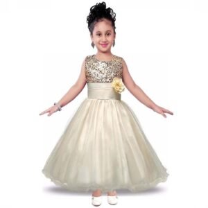 Baby-Girls Kids Golden Sequin Fancy Prom Dress Princess Gown Birthday Dresses