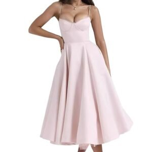 Prom Dress Women Summer Spaghetti Straps Party Gown for Wedding Dating Bride M Pink|Clothing Shoes & Accessories|Womens Clothing|Dresses