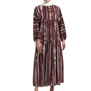 Fancy Coffee Premium Georgette Printed Abaya