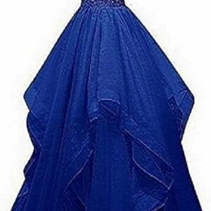 Net Wedding Maxi Dress for Women (Royal Blue)