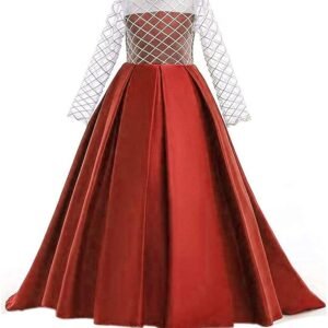 Net Wedding Maxi Dress for Women (Maroon-002)