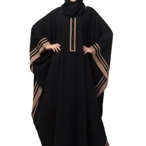 Free Size Elegant Kaftan With Striped Design And Fashionable Buttons - Made with Nida Matte for Women and Girls