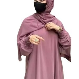 Plain Simple Burqa With Chun Sleeves For Women & Girls