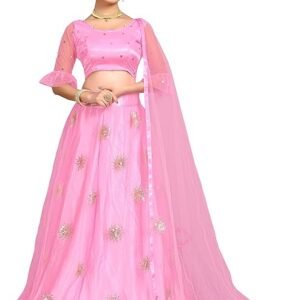 Elegant and Stylish Lehenga Choli for Women – Traditional Indian Wear with Embroidery, Perfect for Weddings and Festivals (Surya-Pink)