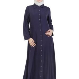 Women's Polyester Collar Abaya Burqa