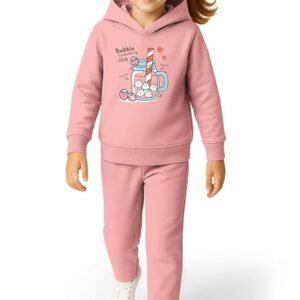 Trendy Co-ords With Hoodie Sweatshirt and Track pants Clothing Set for Girls