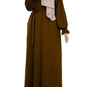 Abaya Burqa Dress's for Women Stitched Burkha | Casual Wear Abaya Burqa(Brown)