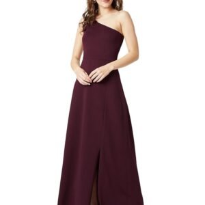 Women's Bodycon Slit Maxi Dress(Wine)