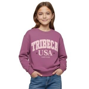 Girls Oversized Sweatshirt | Printed Pullover | Casual Winter Wear | Age 6–16 Years