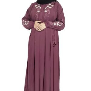 Free Size Muslim Burqa/Abaya & Burkha Dress for Muslim Women And Girl's(Purple)