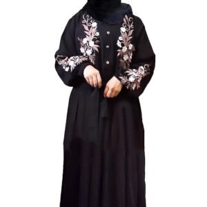 Free Size Muslim Burqa/Abaya & Burkha Dress for Muslim Women And Girl's(Black)