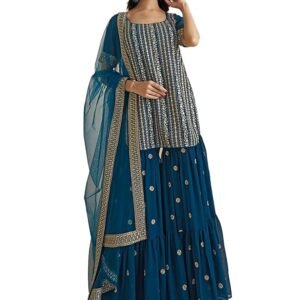 Georgette Embroidered Kurta Set for Women