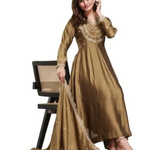 Women's Silk Embroidered Anarkali Set