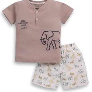 Boys Printed Casual T-Shirt and Shorts Set