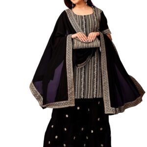 Georgette Palazzo Kurta with Dupatta Set for Women