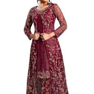 Women's Anarkali Long Gown(Wine)