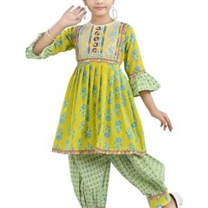Girls Ethnic Wear Kurti and Dhoti Pant Set