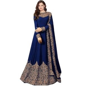 Women's Codding Long Anarkali Dress Material Gown With Duppta(Free Size)