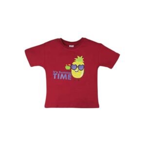 Kids Unisex Cotton T-Shirt | Half Sleeve Summer Top for Boys & Girls | Lightweight Breathable Casual Tee(Maroon)