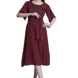 Women Contrast Stitch Dress for Women |Casual Occasions
