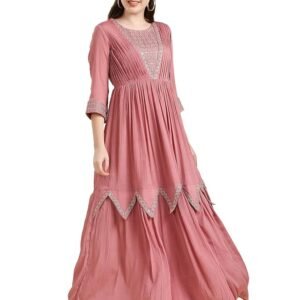 Women's Chinon Chiffon Traditional Ethnic Long Western