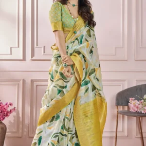 Soft Silk Printed Zari Woven Saree After Six Wear