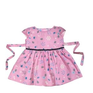 Girls Pure Cotton Soft Frock with Astar, Printed Multicolor for Girl Child(Pink)