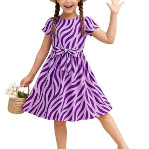 Girls Cotton Blend Fit & Flare Dress| Western Frock for Kids |Casual Wear for Baby Girl