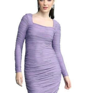 Women's Long Sleeves Square Neck Solid Dresses | Stylish Dresses | Casual Dresses